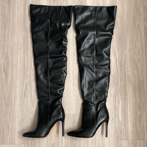 Over the Knee high black boots